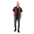 thumbnail image 2 of G-Style USA Men's Two Tone Retro Button Down Bowling Shirts, 2 of 5
