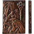 thumbnail image 1 of Vintage Notebook Lined Ruled A5, Leather Travel Journal Retro Hardcover Diary Handmade Embossed Writing Notepad Planner Idea Magical Pharaoh3D, 1 of 4