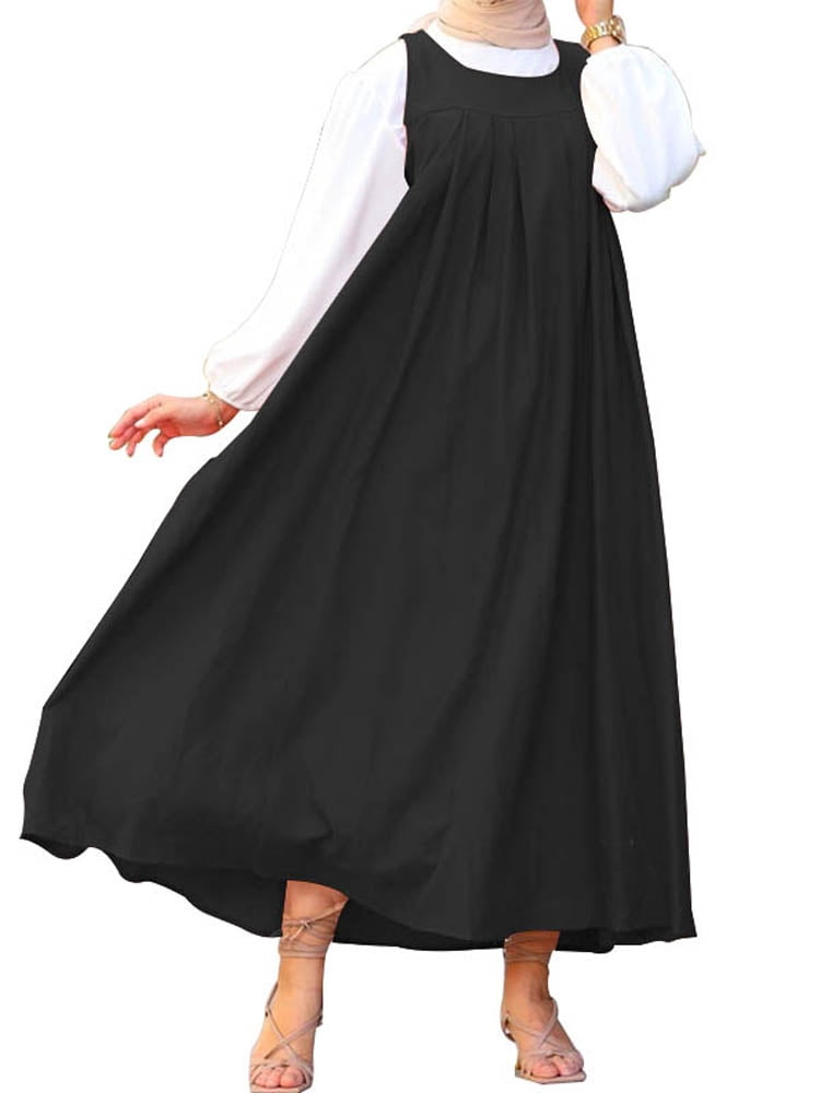 ZANZEA Women Sleeveless Muslim Abaya 