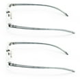 thumbnail image 3 of 2 Pairs Rimless Lightweight Slim Modern Reading Glasses - Clear Lens Reader +2.50, 3 of 5