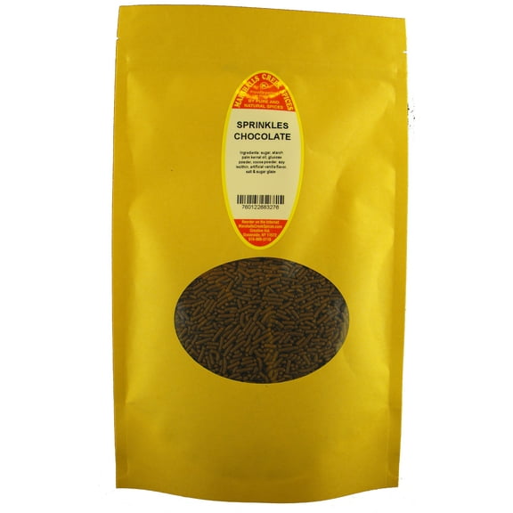 Marshalls Creek Spices SPRINKLES CHOCOLATE 10 oz. Kraft Stand Up Pouch ECO Friendly Recyclable Mailer