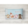 thumbnail image 2 of Carolines Treasures BB2415PW1216 Merry Christmas Carolers Bullmastiff Canvas Fabric Decorative Pillow, 12H x16W,, 2 of 3