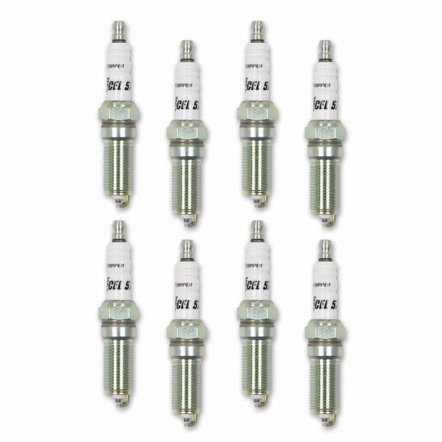 ACCEL Ignition 8162C1 Spark Plug HP With Resistor; Copper; Standard; One Range Colder; Set of 8