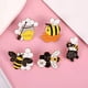 thumbnail image 1 of 5 piezas de alfileres de aleación con esmalte de abeja, alfileres de esmalte con flores doradas, broches de joyería con dibujos de abejas, mochilas para mujeres, niños, camisas, jeans, bolsos, chaque, 1 of 5