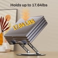 thumbnail image 4 of Behome Laptop Stand, Height Adjustable Ergonomic Computer Stand for Desk, Portable and Foldable Laptop Riser for Laptops and Notebook Up to 17 Inch, Black, 4 of 8