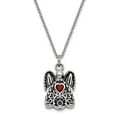 thumbnail image 6 of Stainless Steel July CZ Antiqued Ash Holder Birth Stone 18in. Necklace and Pendant, 6 of 7