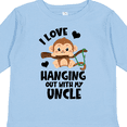 thumbnail image 4 of Inktastic Monkey I Love Hanging out with My Uncle Boys or Girls Long Sleeve Toddler T-Shirt, 4 of 5