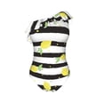 thumbnail image 5 of Wukai Lemon Chic One Shoulder Swimwear with Ruffle Design and Tummy Control Skirt: Fashionable, Supportive, Comfortable for Beach-Small, 5 of 7