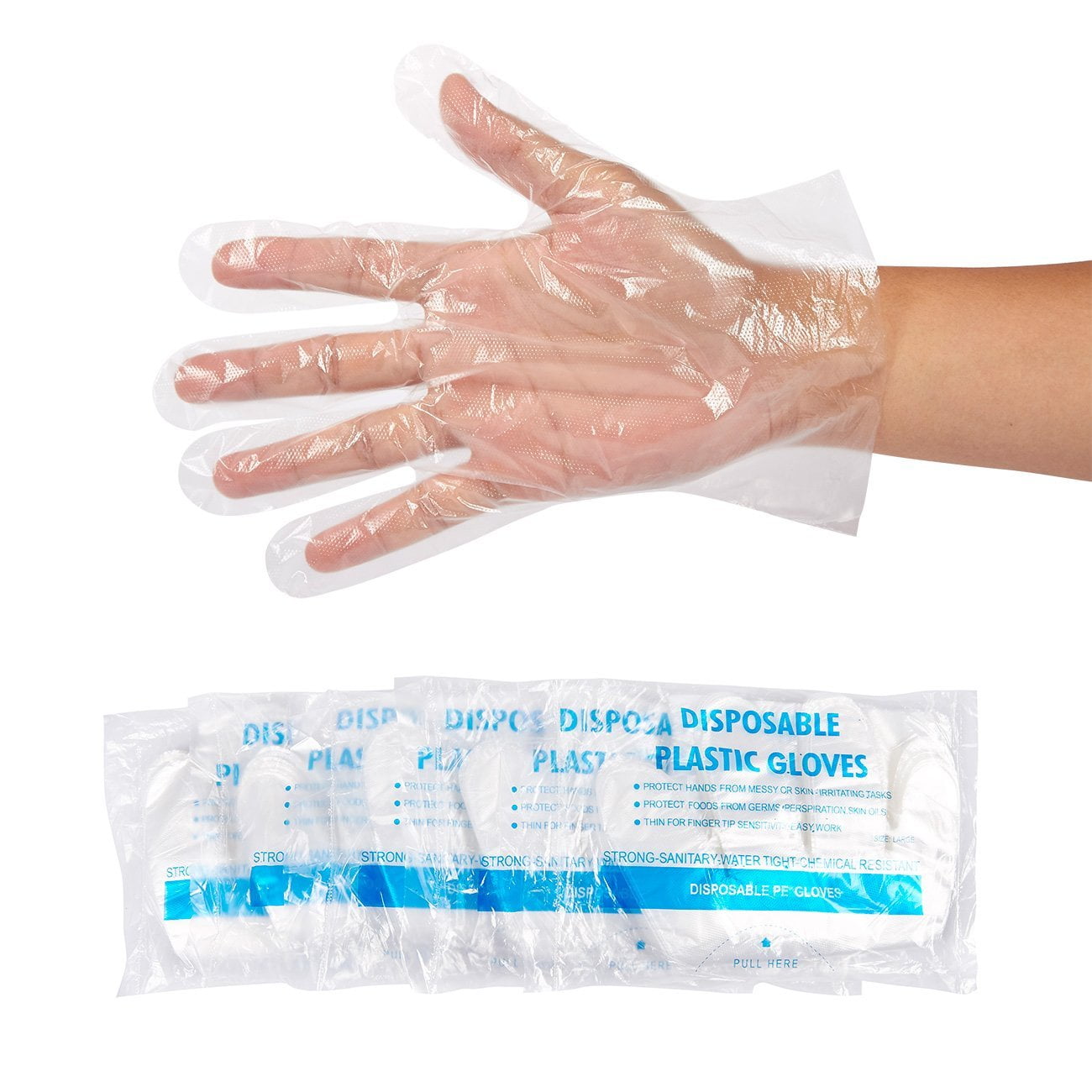 500 Piece Plastic Disposable Gloves Clear Plastic Gloves