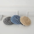 thumbnail image 3 of CoCopeaunt BLACK-AND-WHITE CHECKERBOARD, Sweet, Versatile Knit Painter Cap, Vintage British Fall/winter Snug Beret, 3 of 6