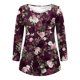 thumbnail image 3 of Camiseta de Gran tamaño para mujer Odeerbi manga larga informal con botones abiertos cuello redondo Ajuste holgado, 3 of 5