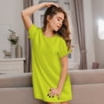 thumbnail image 3 of Fotbe Yellow Bata de Dormir para Mujer con Estampado, Camisón de Algodón de Manga Corta, Ropa de Dormir Casual, 3 of 6