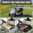 thumbnail image 3 of SEANATIVE American Flag Golf Cart Seat Cover with Pockets Breathable Golfcart Cushion Golf Ball Pattern Golf Cart Seat Towel Blanket Golf Cart Covers 2 Passenger Heavy Duty Golf Cart Accessory, 3 of 7