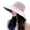 Pink, variant on Women Hat Solid Color Wide Brim Round Shape Hollow Out Super Breathable Sun Heat Resistant Big Brim Soft Material Summer Cap