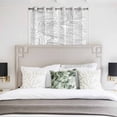 thumbnail image 4 of Geometric Kitchen Curtains Short 45 Inch Length, Modern Abstract Stripes Mountain Line Art Grommet Top Bedroom Living Room Curtains, Light Filtering Cafe Curtain Drapes 2 Panels Set 84''x45'', 4 of 9
