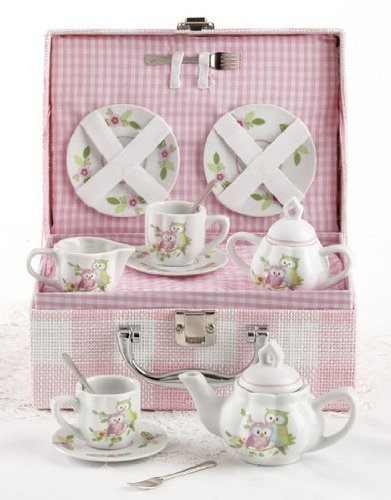 childrens tea sets in basket
