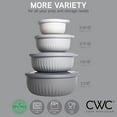 thumbnail image 6 of COOK WITH COLOR Meal Prep Containers, Wide Mixing Bowls Food Storage with Lids, Gray Ombre, 8 Pc Set, 6 of 9