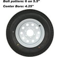 thumbnail image 2 of WEIZE ST225/75R15 Radial Trailer Tires 10 Ply and 15" White Rim 6 on 5-1/2" Trailer Tire On Rim 225 75r15 Load Range E 10PR, 2 of 7