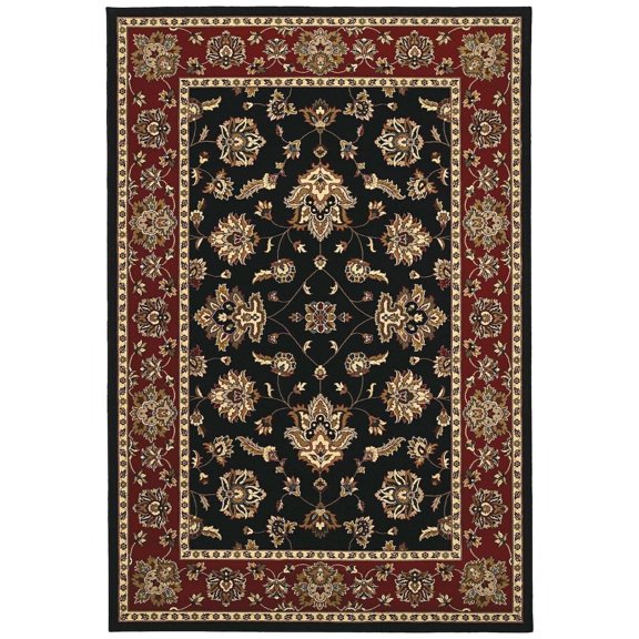 Oriental Weavers Ariana Area Rug - 623M3 - 12' x 15' - in Black/ Red - Vintage Inspired, Stain Resistant, Family and Pet Friendly , Family, Dining, Living Room Rug