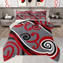 Feelyou Art Minimalism Teens Full Size Comforter Sets, Retro Abstract Bedding Sets, 3pcs