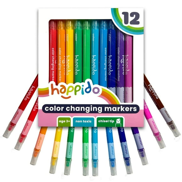 Juego de rotuladores que cambian de color International Arrivals Happido x12