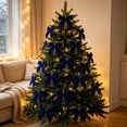 thumbnail image 3 of IPEWLEX Set of 12 Royal Blue Satin Christmas Bows with Wired Tails – 4 Inch Decorative Bows for Wreaths, Trees, Gift Wrapping & Holiday Decor, 3 of 7
