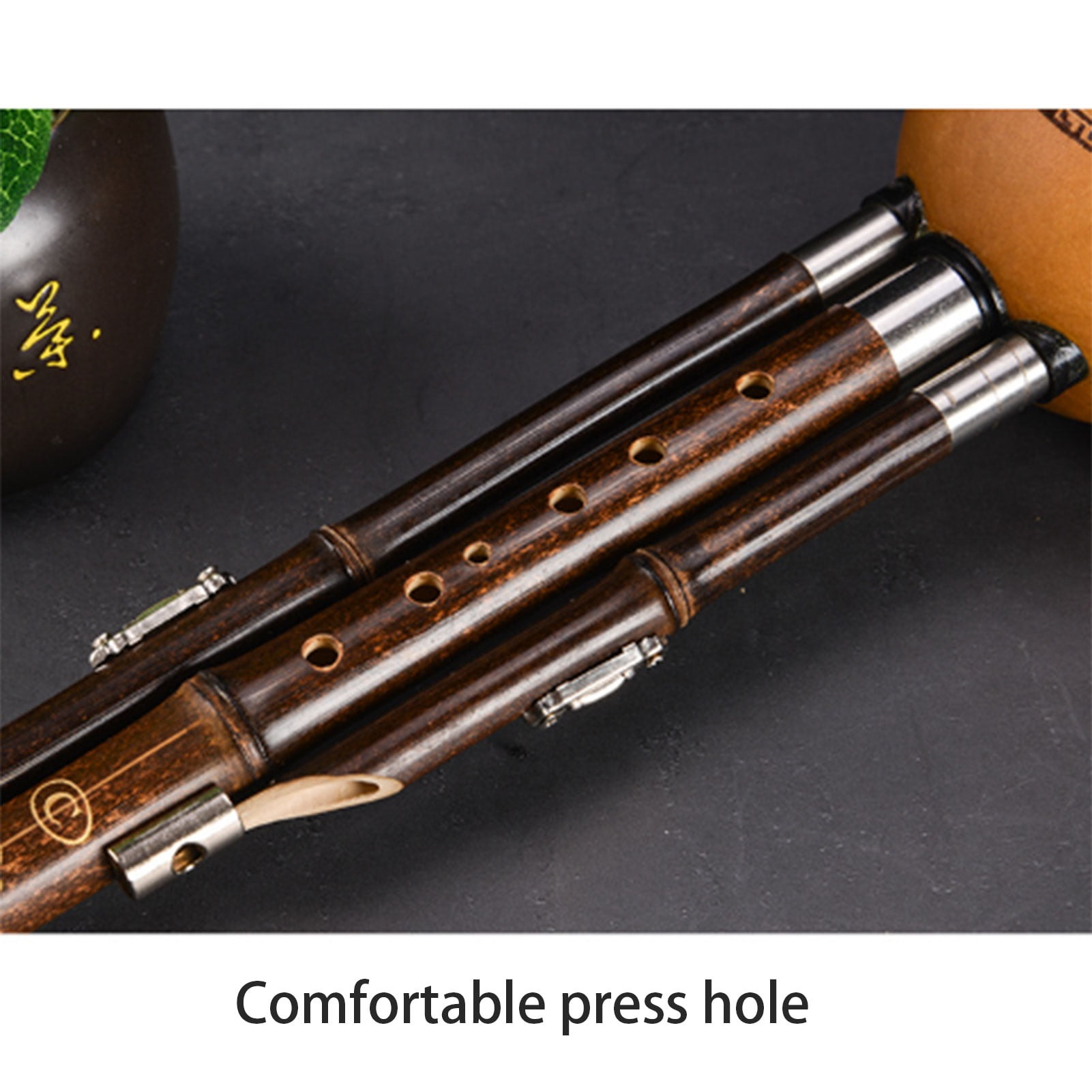 Hulusi Flute Durable Instrument, Adult Student Professional Playing Cucurbit Flute, Bright Tone, Easy to Play and Easy to Learn, Chinese Traditional Ethnic