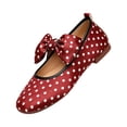 thumbnail image 2 of KEVCHE Womens Polka Dot Satin Bow Knot Round Toe Ballet Flats, Comfort Slip On Shoes, Lightweight Footwear for Casual Summer Party Wear, Retro Mary Jane Ballet Shoes, 2 of 5