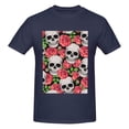 thumbnail image 4 of Bingfone Skull And Roses Men'S Loose Fit Short-Sleeve Pocket T-Shirt, 4 of 7
