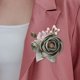 thumbnail image 3 of Elegante de rosa, ramillete artificiales, flor de cinta para de graduación, aniversario, traje Formal, , VERDE Nuevo-Verde Macarena Ramillete de rosas, 3 of 8