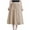 Khaki, variant on hotojiny Cotton Linen Skirt for Women Summer Fashion A-Line Flowy Skirt Solid Color High Waist Pleated Midi Skirt