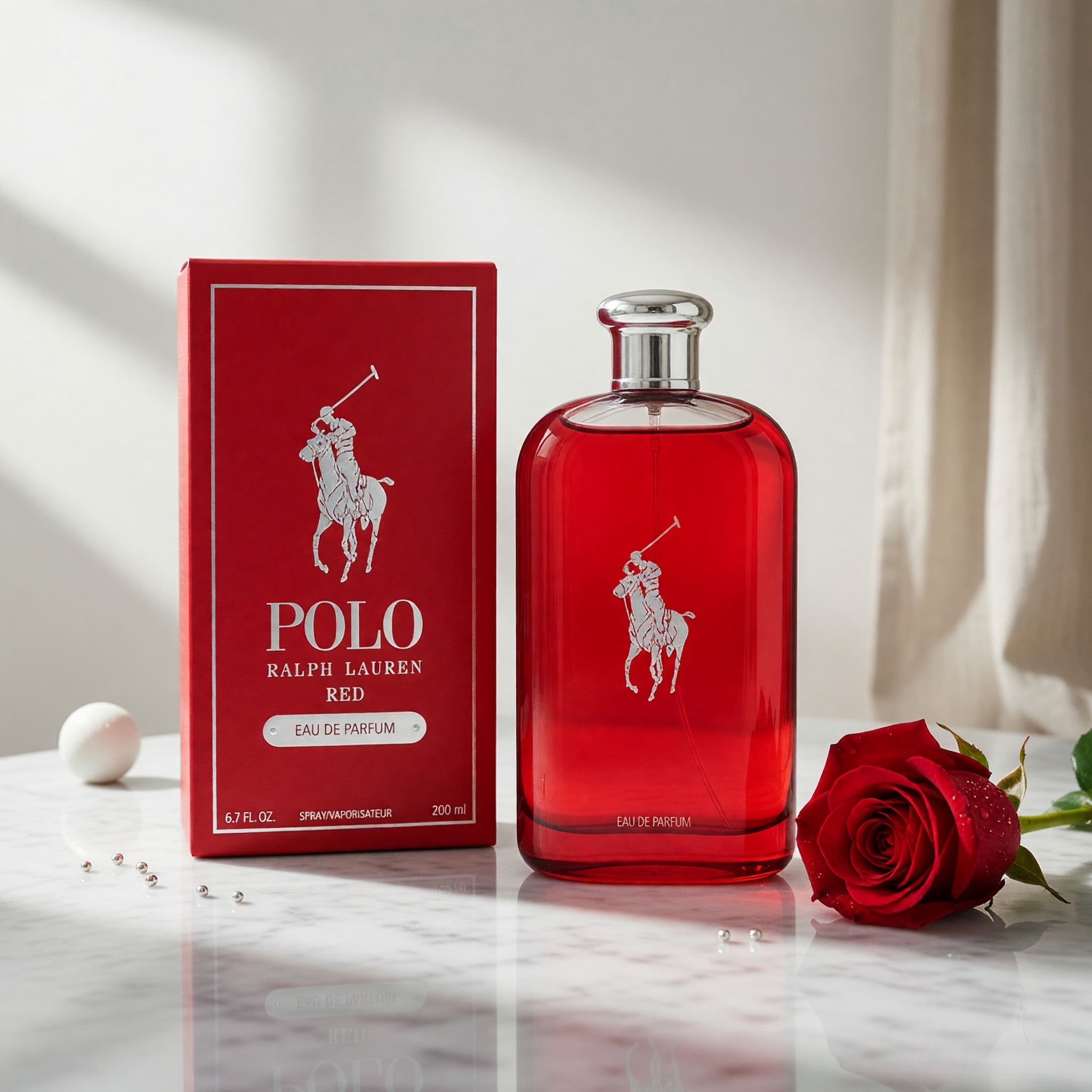 Ralph Lauren Polo Red, 6.7 oz Eau de Parfum Spray, Ginger, Cedar