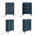 thumbnail image 4 of HLR Buffet Cabinet with Storage Accent Sideboard, Modern Hollow 2 Doors Credenza for Dining Room, Blue, 4 of 12