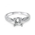 thumbnail image 3 of Bague de Fiançailles Simple pour Femmes Montage Solitaire Or Blanc 14K, 3 of 3