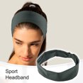 thumbnail image 2 of 1 pieza de diademas deportivas para hombres y mujeres, bandas antideslizantes para el cabello, bandas para la cabeza para correr sudor para deportes de fitness, gris oscuro, 2 of 7