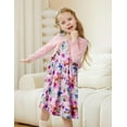 thumbnail image 2 of Aideaone Toddler Girl Sleeveless Dresses and Long Sleeve Ruffle Cardigan 2 Piece Fall Outfits for 2-7T, 2 of 5
