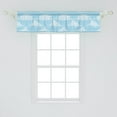 thumbnail image 2 of Ambesonne Blue Sky Valance Pack of 2, Dreamy Irregular Clouds, 54"X12", Seafoam Cadet Blue, 2 of 4