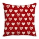 thumbnail image 2 of Funda de almohada de lino con estampado de corazones y rayas para San Valentín, ideal para decorar tu sofá o cama., 2 of 6