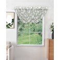 thumbnail image 2 of Green Grey Geometric Sheer Waterfall Valance Curtains for Window, Abstract Modern Twisted Lines Art Rod Pocket Sheer Topper Swag Curtains for Living Room, Kitchen 38.5"W x 47.2"L, 3 Panels, 2 of 7