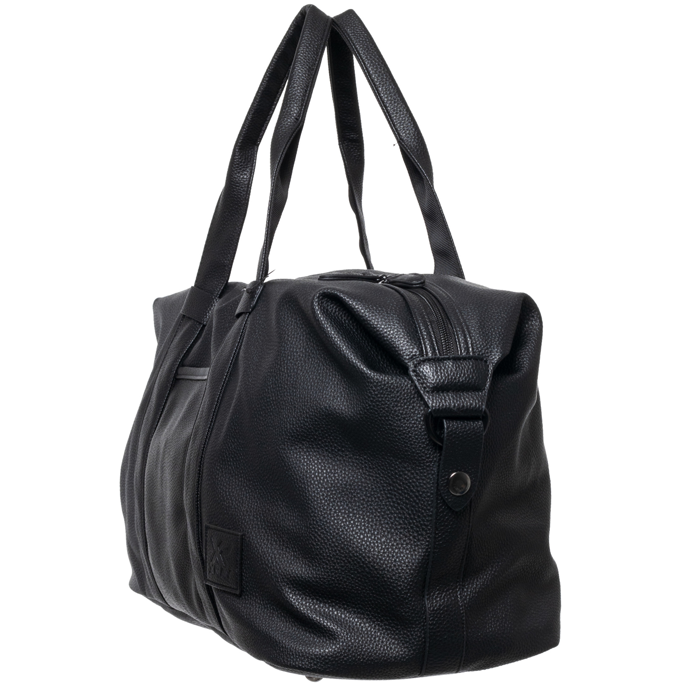 X RAY JEANS Mens Pebbled Faux Leather Travel Duffel Bag, Black, OS