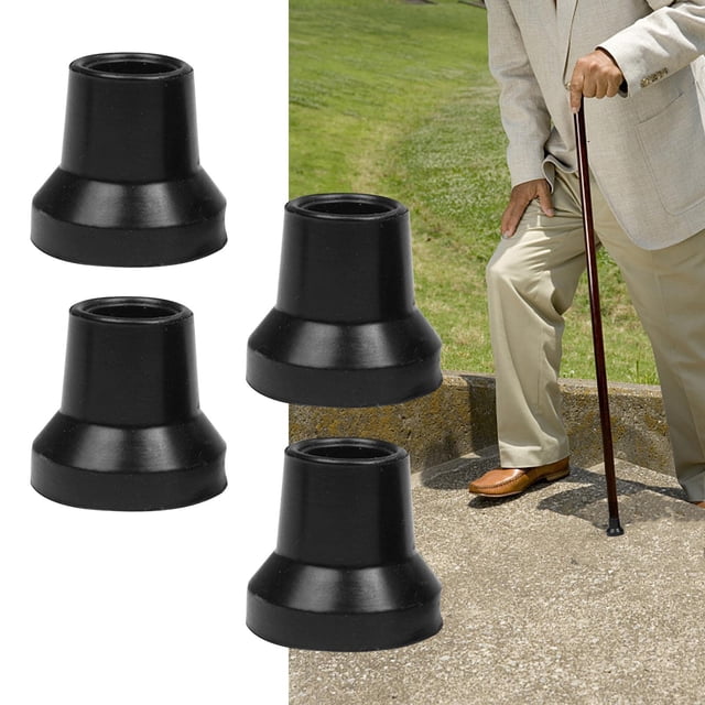 4 piezas Puntas de muleta Puntas de bastón Accesorios Antideslizante Durable Heavy Duty Muleta Pies Cap para bastones Bastones de senderismo Personas de 14 mm Fernando Consejos para muletas