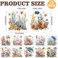 thumbnail image 2 of 12 hojas de animales submarinos para manualidades, pegatinas de transferencia de océano, conchas de coral, estrellas de mar, tortugas y calcomanías para frotar., 2 of 7
