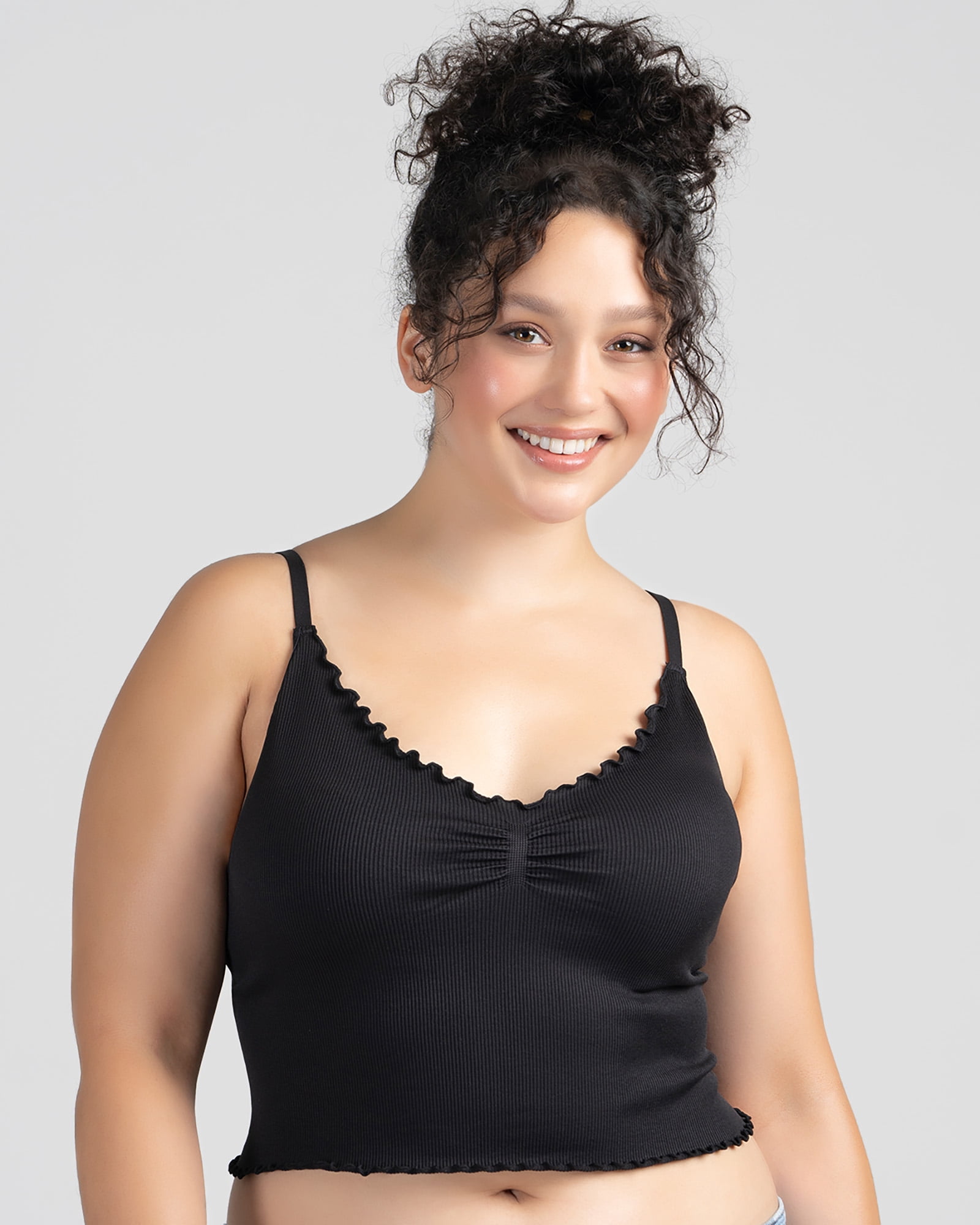 No Boundaries Women's Ruffle Cami, Size XS-3XL