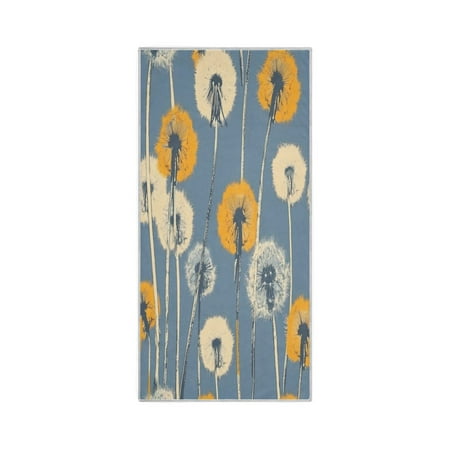 Quick-Drying Towel 30 x 15 Inch Yoga Towels Bath Towels Hand Bath Towels Sport Towel Water Absorption Light Easy to Store and Carry Orange Dandelion