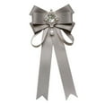 thumbnail image 4 of Milageto Women Bow Tie Collar Tie Breastpin Jewelry Fashion Jabot Corsage for Ladies Girl Gray, 4 of 8