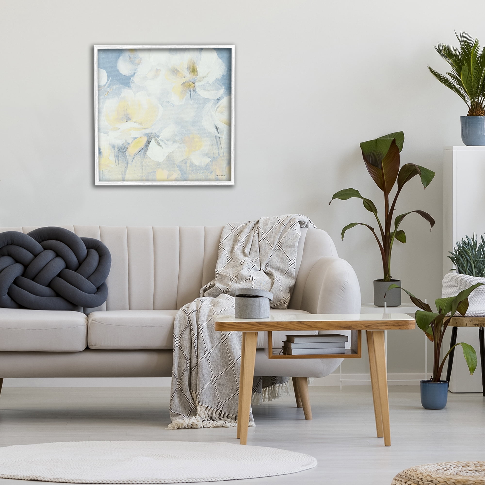 Stupell Industries Soft & Gentle Flower Field White Framed Giclee Art, design by Lanie Loreth