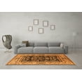 thumbnail image 3 of Ahgly Company Indoor Round Oriental Orange Industrial Area Rugs, 3' Round, 3 of 4