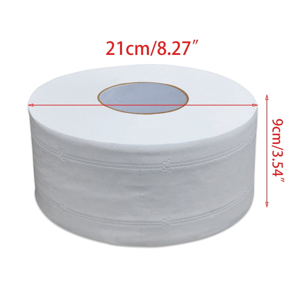 XISAOK Thicken 4-Ply Large Toilet Roll Paper Embossed No Fluorescent Jumbo Bath Tissue