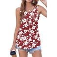 thumbnail image 3 of Fantaslook Womens Tank Tops Dressy Casual Sleeveless Blouses Crew Neck Pleated Tunic Shirts Summer Tops, 3 of 9
