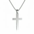 thumbnail image 5 of Lordluxury Cross Necklaces for Men Male Gifts Jewelry, Anti Allergy 14K White Gold Plain Cross Pendant with Rope Chain B228, 5 of 6